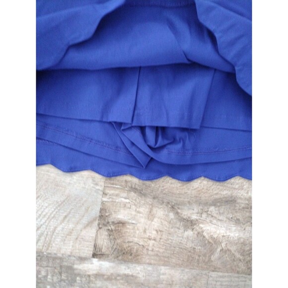 Crown & Ivy Royal‎ Blue New Double Scalloped Hem Blue stretch pull-on Skort 14W - Picture 6 of 11